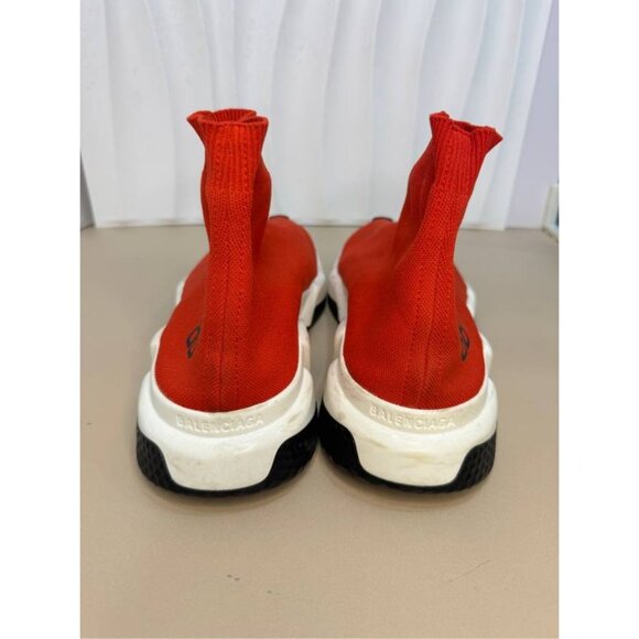 Balenciaga Red Logo Embroidered Casual Sock Shoes Size 42 - Picture 3 of 5